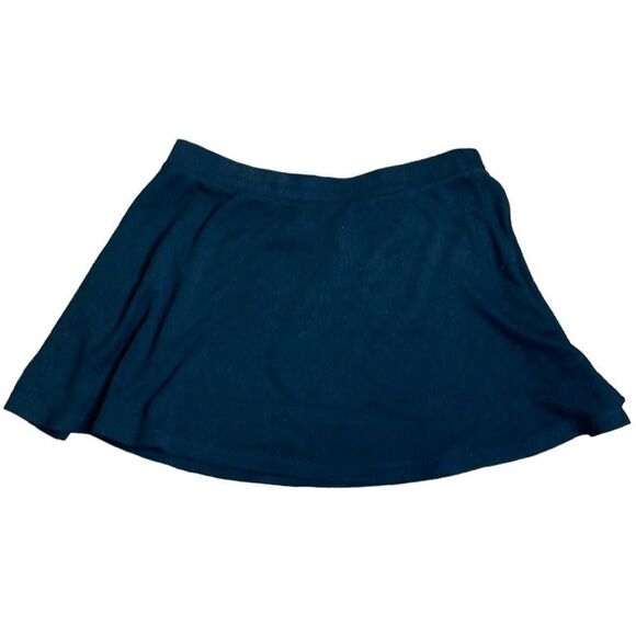 Forever 21 Black Cottony Stretchy Skater mini skirt medium - Picture 1 of 5